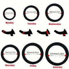 6pcs Silicone Penis Ring Set – Delay & Performance Trainer 🔥
