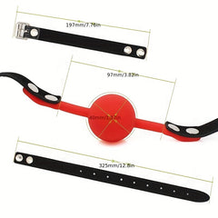 Soft Silicone Gag Ball – BDSM Mouth Restraint 🖤