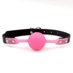 Soft Silicone Gag Ball – BDSM Mouth Restraint 🖤