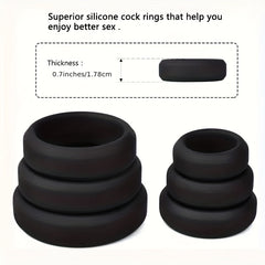6pcs Silicone Penis Ring Set – Delay & Performance Trainer 🔥