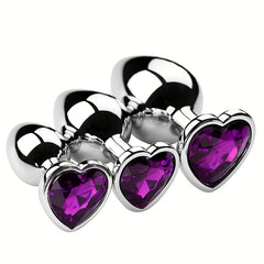 Beginner’s 3pcs Luxury Metal Anal Plug Set 💎
