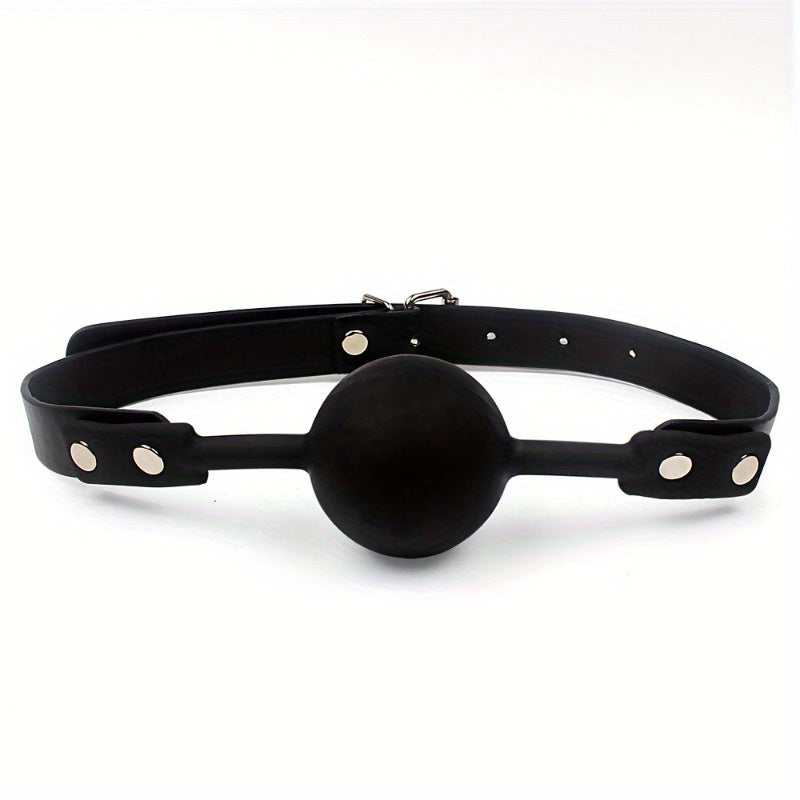 Soft Silicone Gag Ball – BDSM Mouth Restraint 🖤